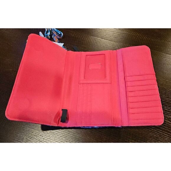 NWT VERA BRADLEY CROSSBODY WALLET TWILIGHT PAISLEY - Picture 2 of 2